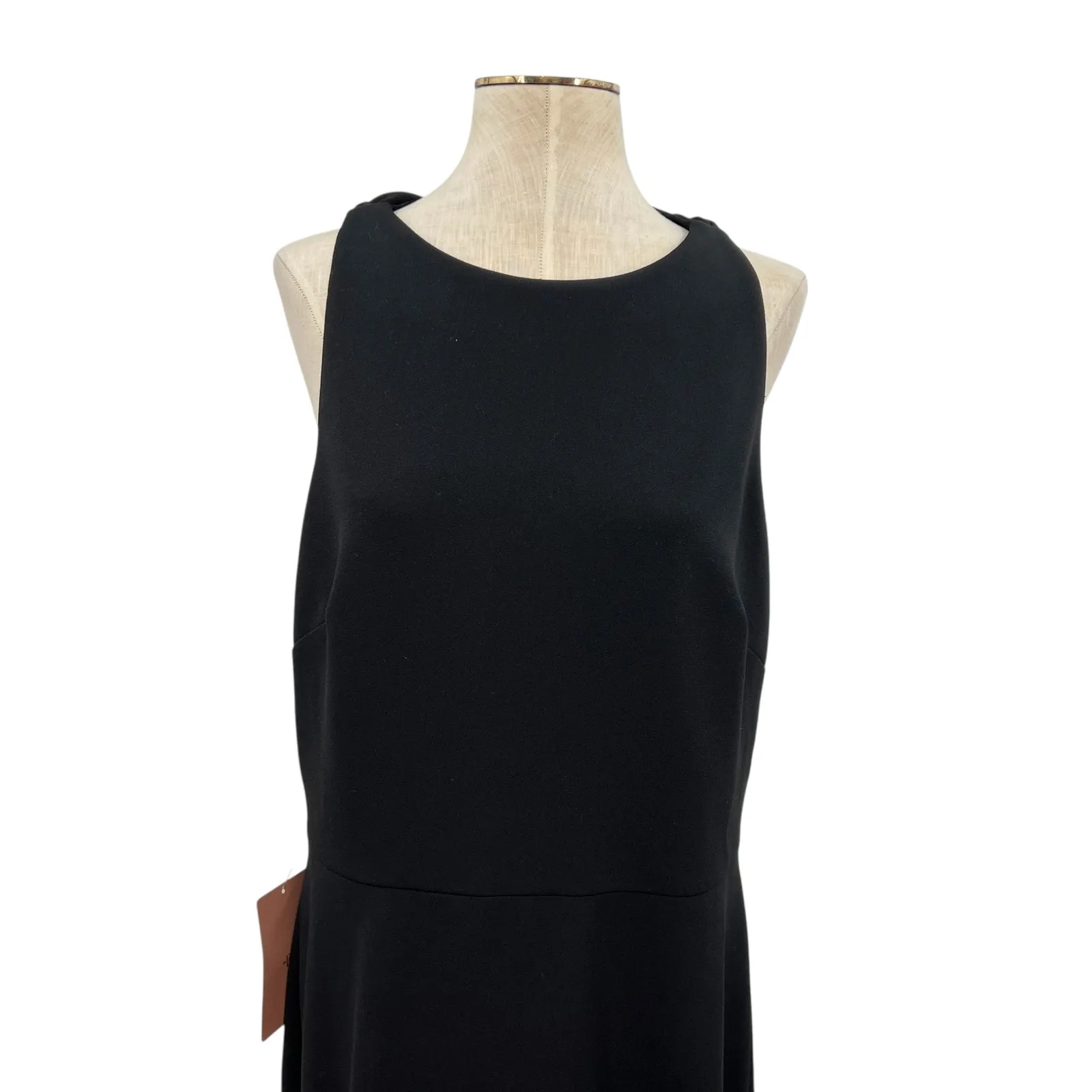 Bhldn London Crepe Tie-Back Dress Maxi Long Black Size US 16 - Image 4