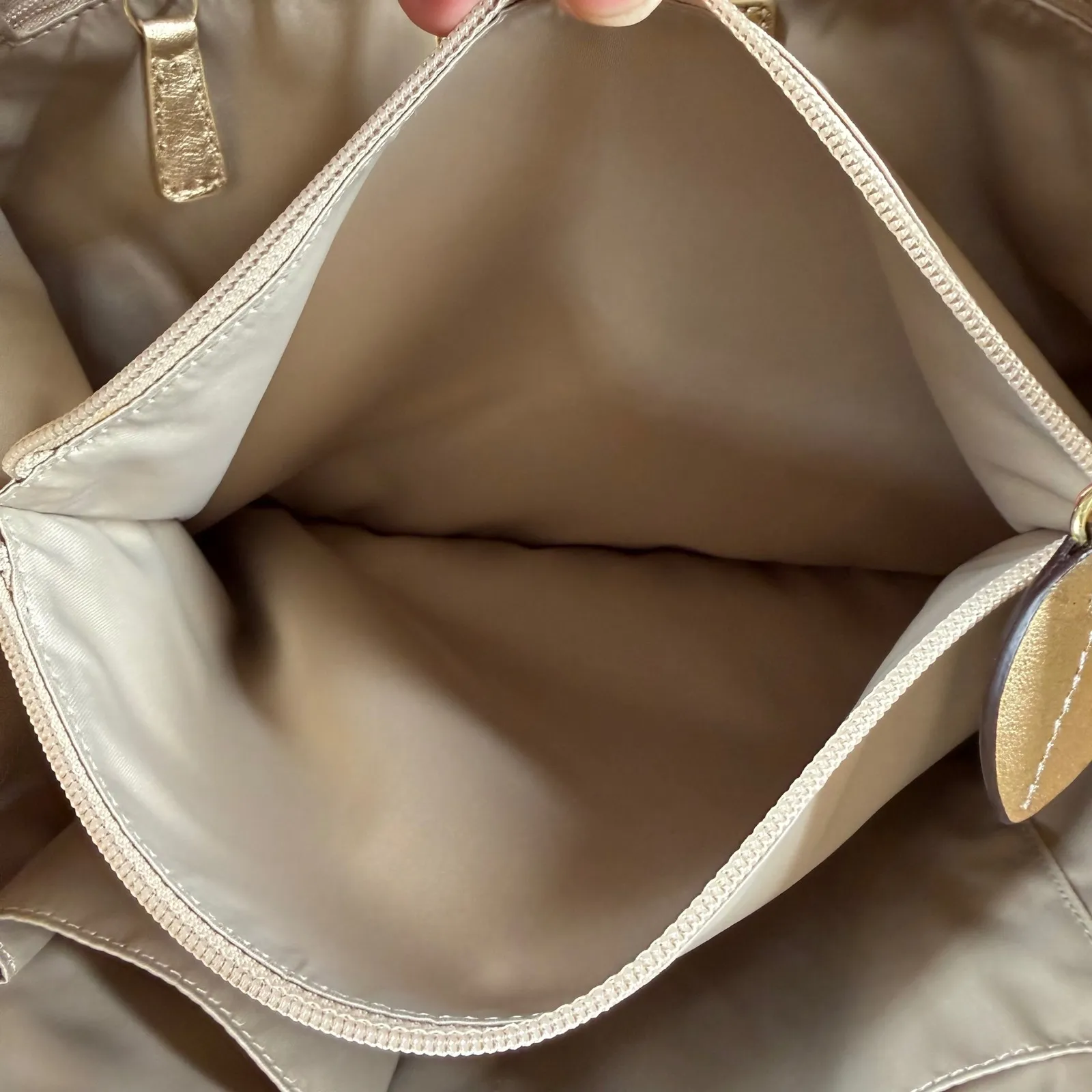 Coach Signature Frame Carryall Penelope Tan Gold Shoulder Bag Purse Canvas Chic - Image 6