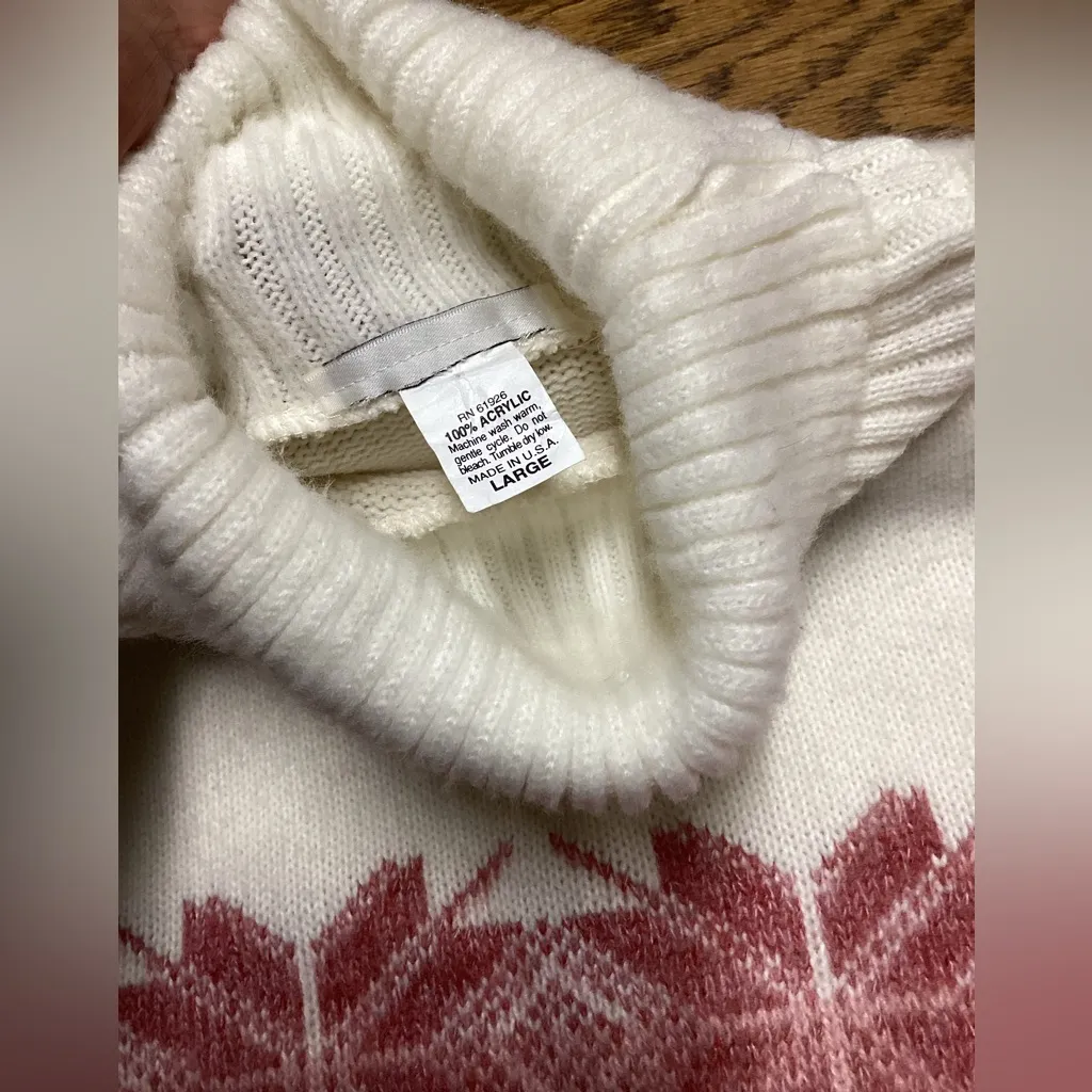 Fashion Bug y2k Fair Isle Sweater. Size Large - Image 5