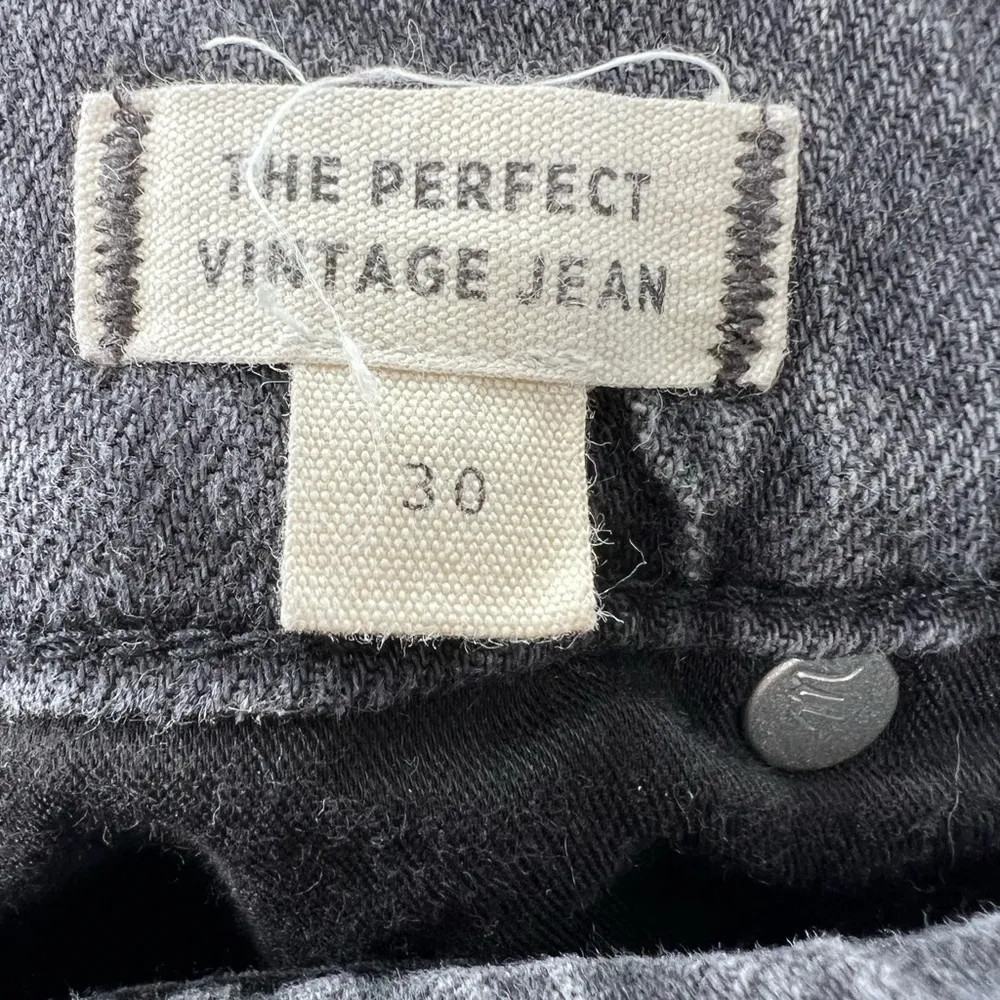 Madewell the perfect vintage Jean size 30 black cropped denim casual - Image 6