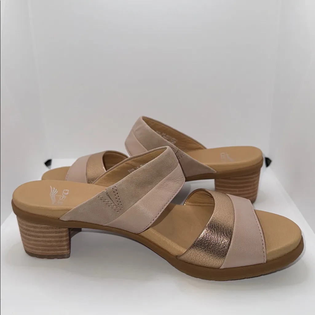 Dansko Theresa Sandals Blush Pink‎ Rose Gold Leather Women’s 38 US 7.5-8 - Image 7
