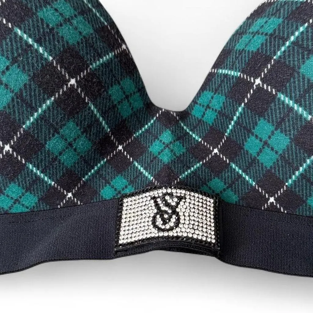 Victoria’s Secret Plaid Bling Bra - Image 2