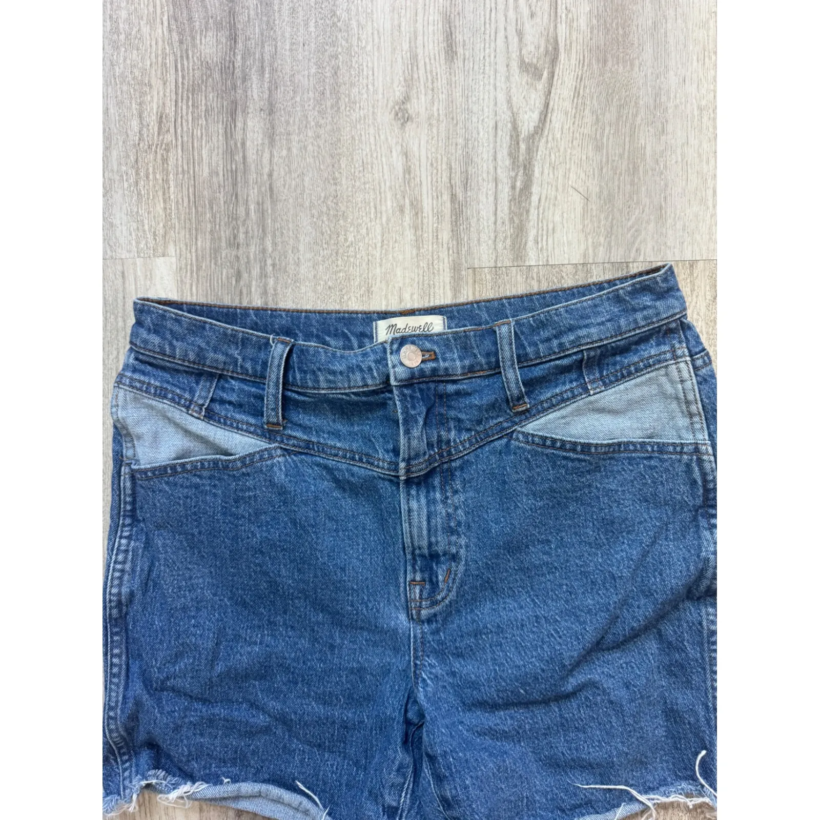 Madewell Size 30 High-Rise Long Denim Shorts: Contrast Yoke‎ Edition - Image 4