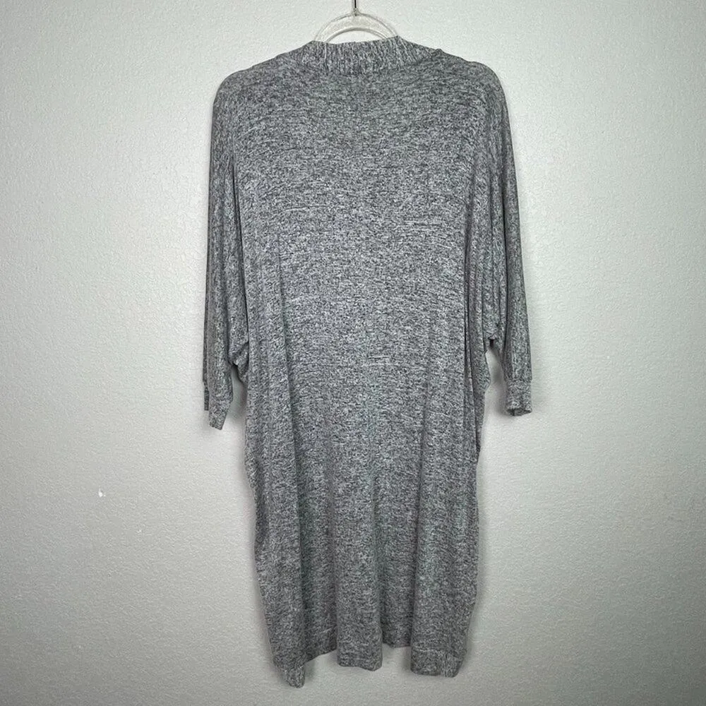 RUMORS Heather Gray Midi Length Open Cardigan Size L Size L - Image 5
