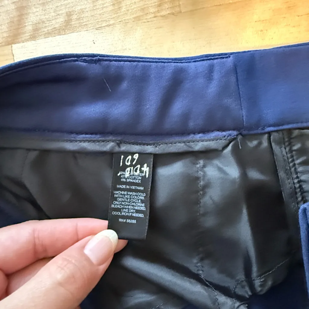 Express Columnist Mid-Rise Cropped Navy Woven Career Dress Pant Trouser, 2P - Image 9