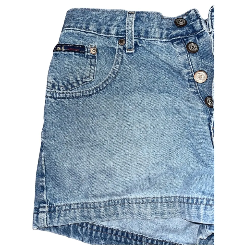 Vintage  Low-Rise Y2K Button-fly Size 9 Light Wash DenimShorts - Image 8