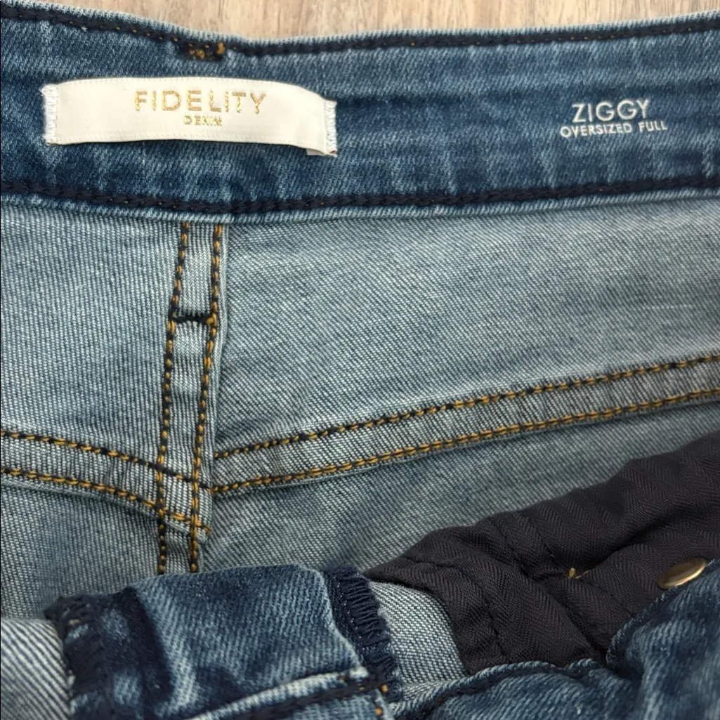 NWT Anthropologie Fidelity Denim Ziggy Oversized Full Wide Leg Jeans Size 30 - Image 5