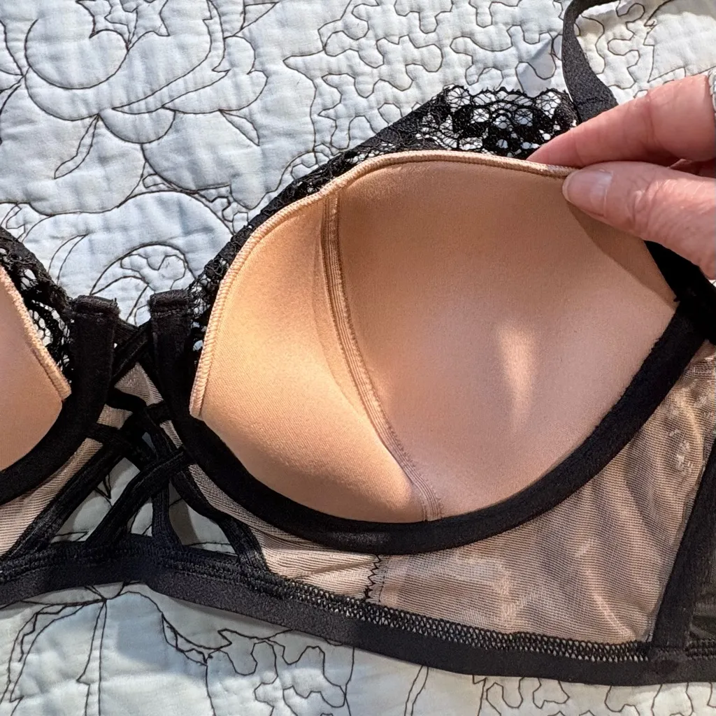 NWT Adore Me Diara Contour Balconette Bra (38C) and Panty Set (XL)  Black 💛 - Image 6