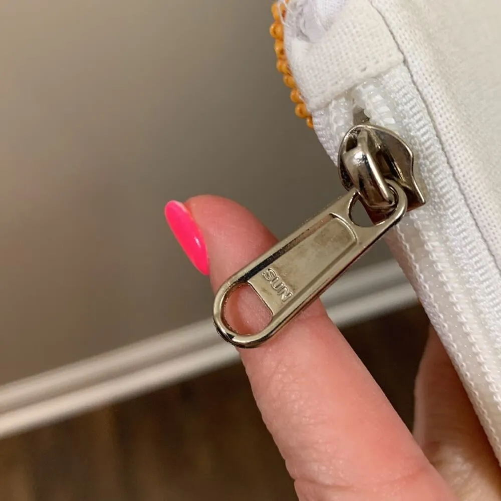 Sun Beaded/Embroidered Floral Yellow/Green/White Bag Yellow - Image 5