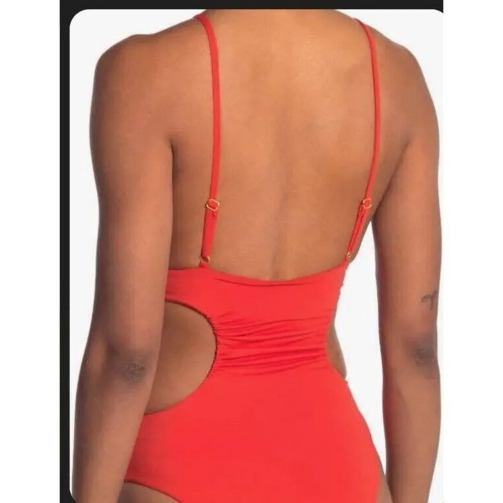 We Wore What Black Liv One Piece Size Medium Sexy Cutouts New with Tags $195‎ - Image 10