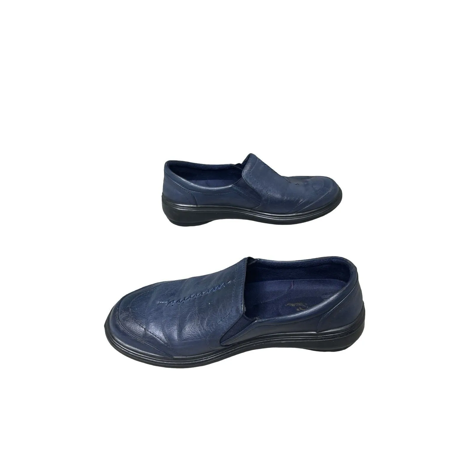 Easy Street Comfort Wove Women’s Leather Loafers Size 7.5 Navy Blue - Image 4