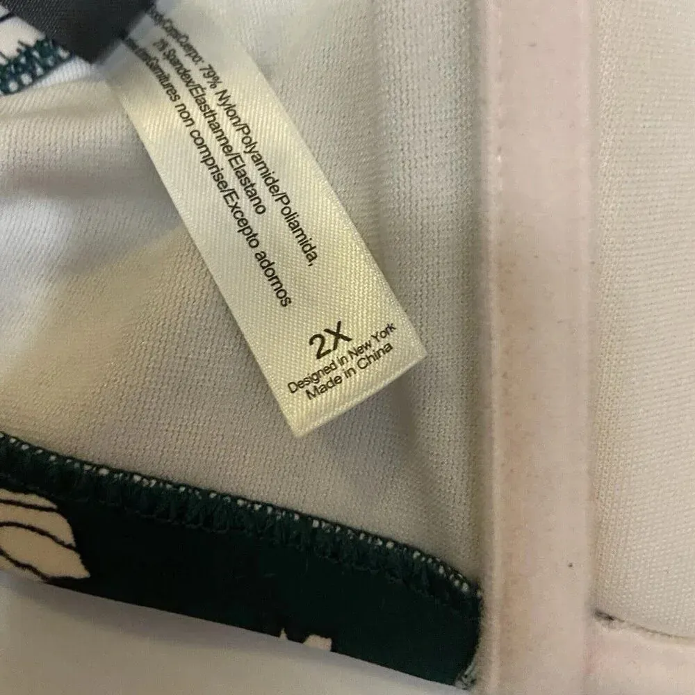 ADORE ME Green & Pale‎ Pink Floral Bikini Top Swimsuit Bathing Suit | Size 2X - Image 7