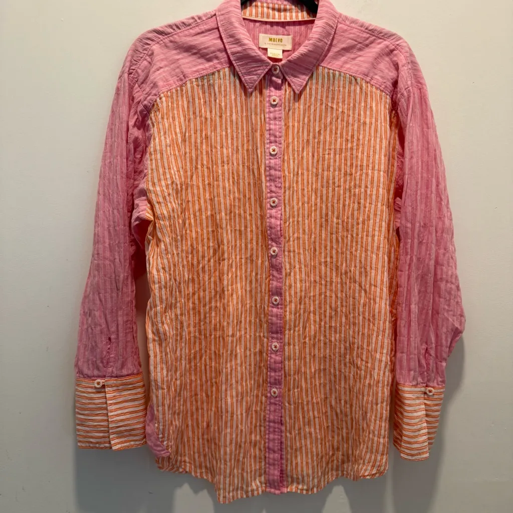 Anthropologie Maeve Katia Two-Toned Buttondown size M - Image 6