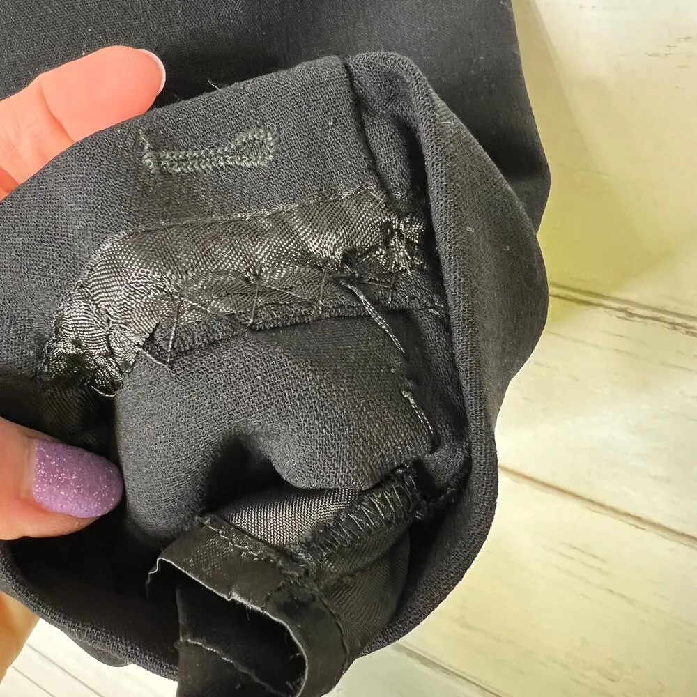 Michael Kors One Button Blazer Jacket Black Wool Blend Size 10 - Image 10