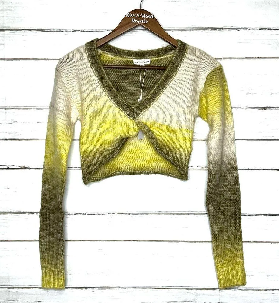 For Love And Lemons Celeste Sweater Twist Front Crop Size XS - Image 2