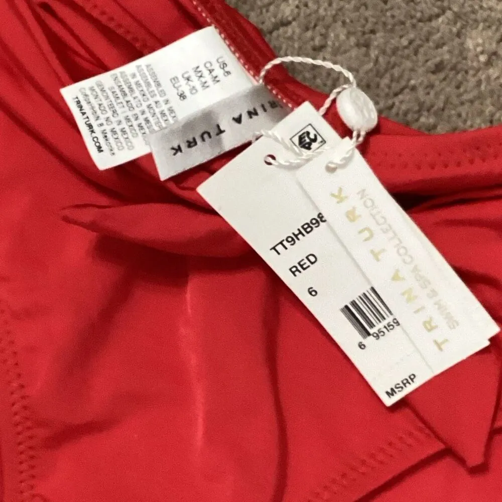 New. Trina Turk red bikini bottom. 6. - Image 6