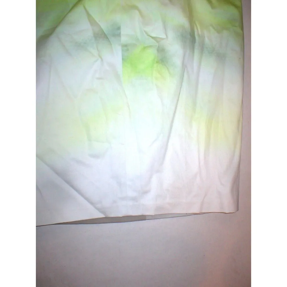 New Womens Designer Tahari Yellow White Tan Skirt Lined Office 10 NWT Ombre Gree - Image 7