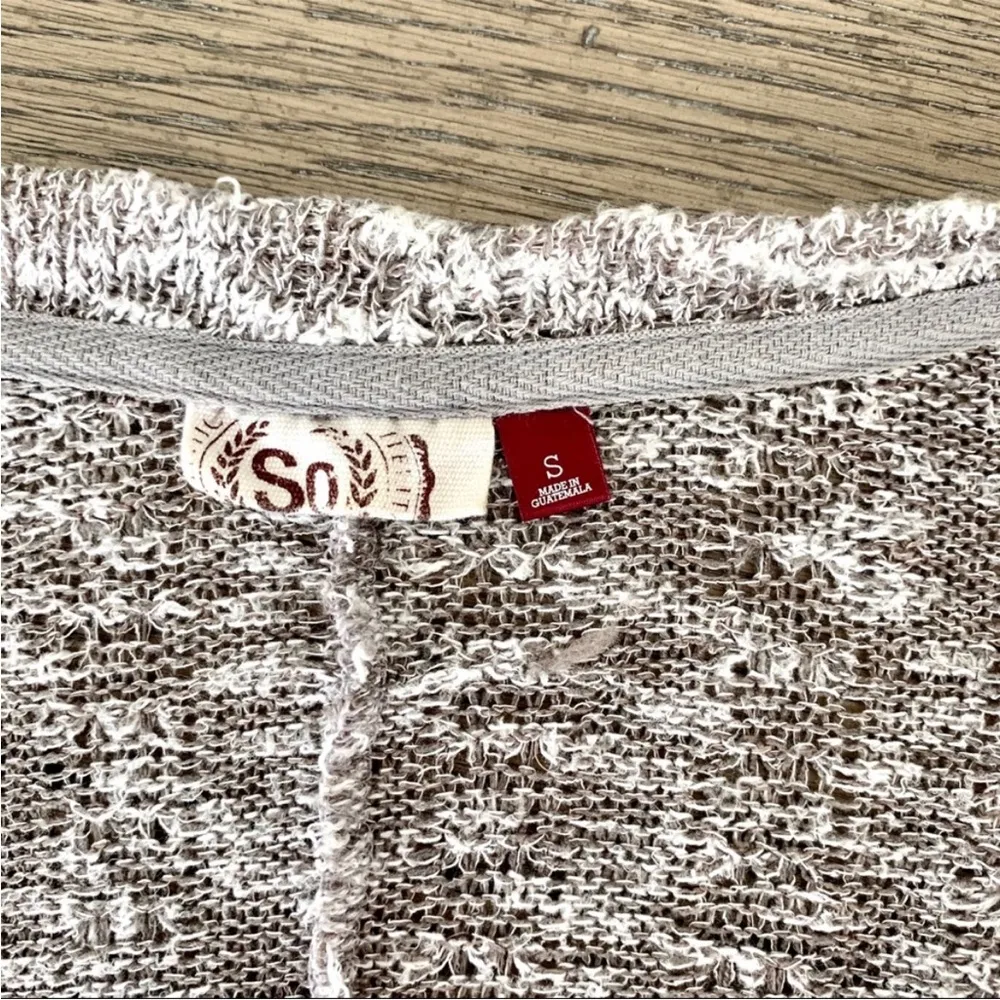 SO Heather Grey Open Front Asymmetrical Cardigan S - Image 5