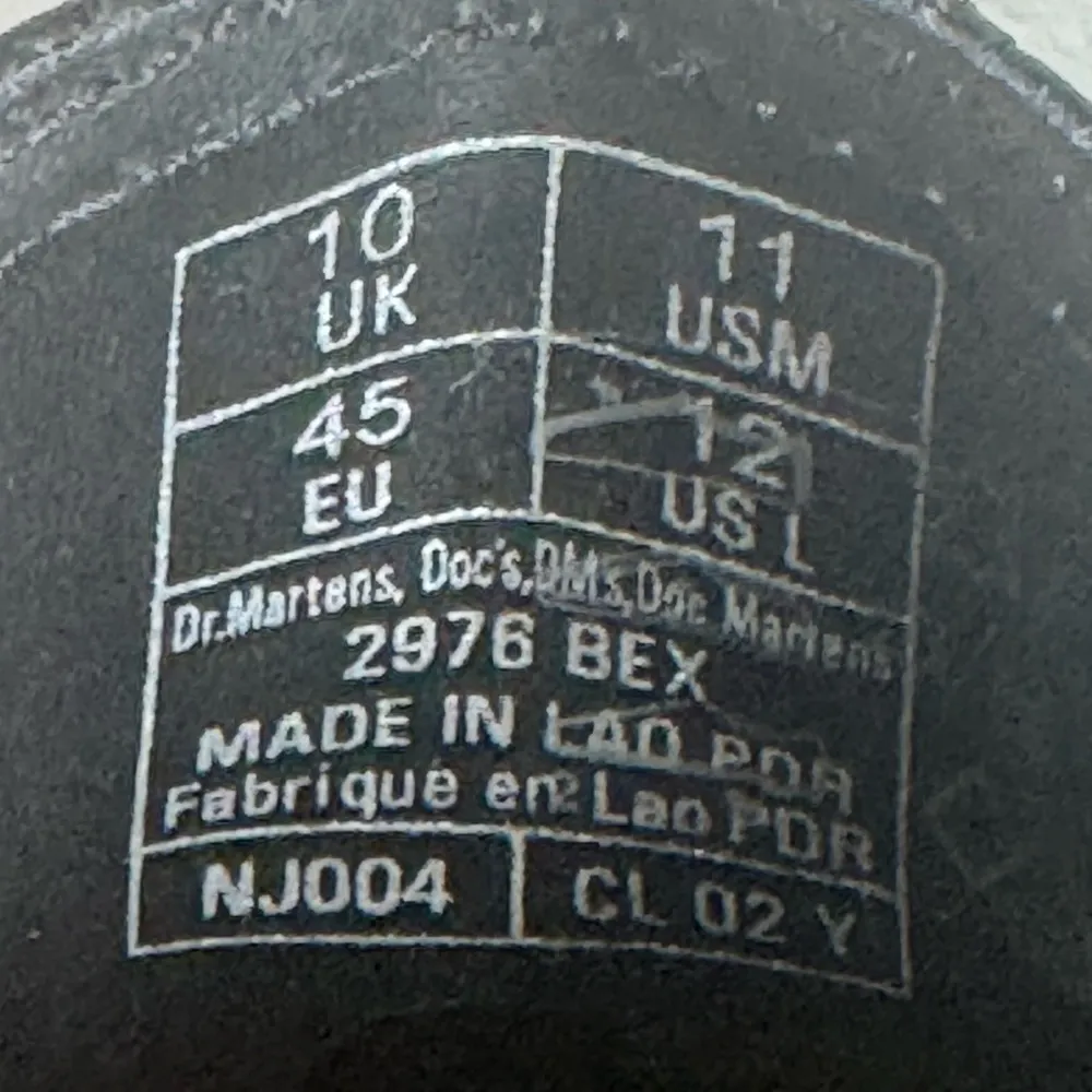 DR MARTENS Sz 12 L / 11 M Black BEX SMOOTH LEATHER CHELSEA BOOTS - Image 5