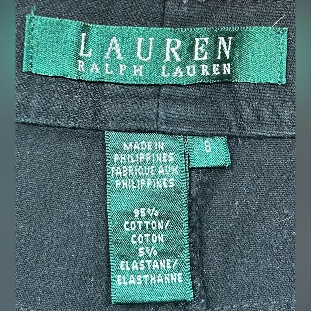 Lauren Ralph Lauren Women's Size 8 Modern Straight Black Mid Rise Jeans - Image 2