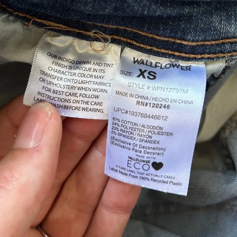 Wallflower Summer Blue Denim Overalls Skinny Fit Casual Spring XS Juniors - Image 7