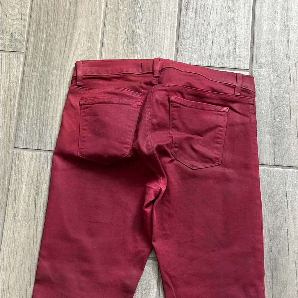 J Brand Women's Deep Red Skinny Jeans - Image 8