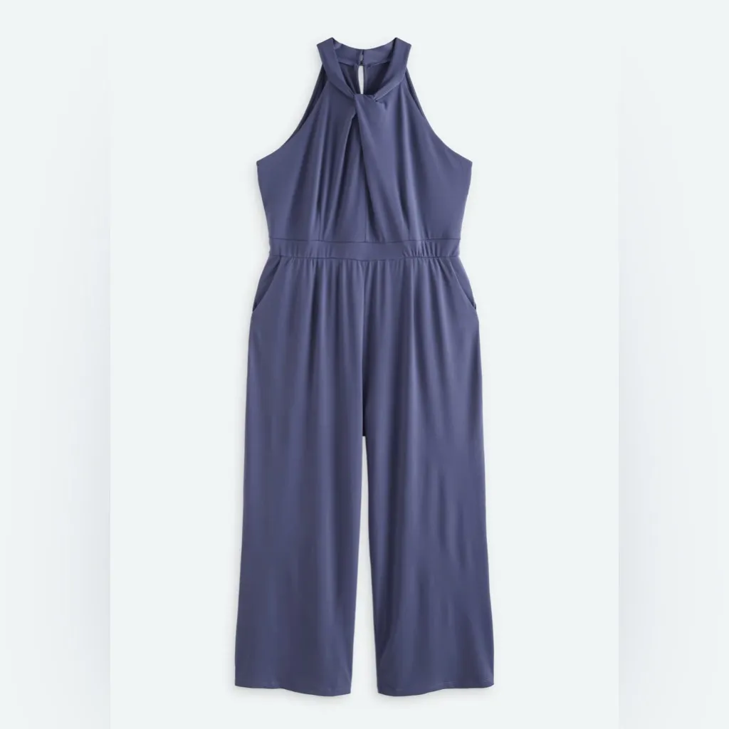 GILLI Storm Halter Neck Jumpsuit Navy Small NWT STITCH FIX Blue - Image 4