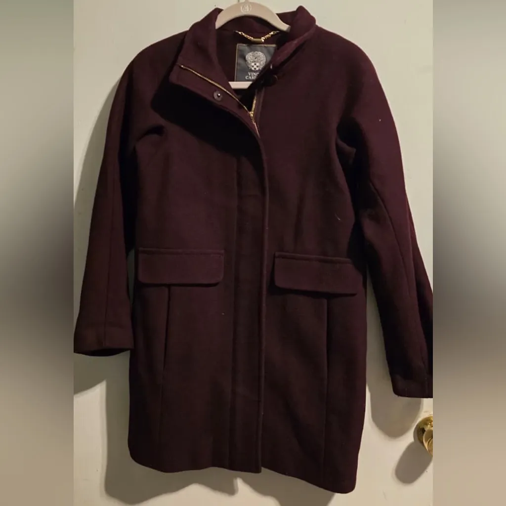 Vince Camuto Dark Red Trench Coat - Image 3