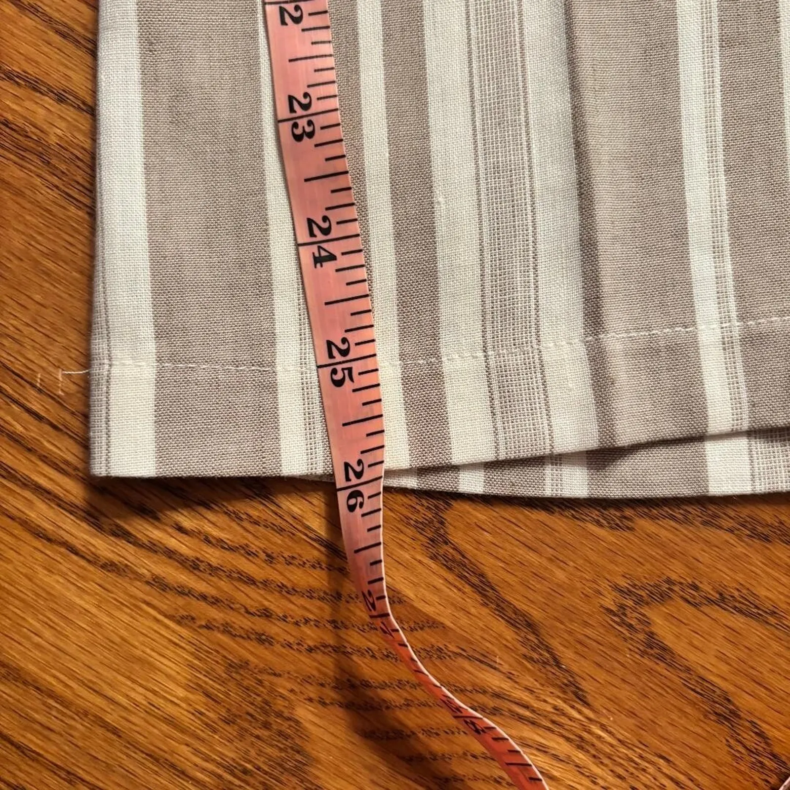 Peace of Cloth 56% Linen Beige stripe Wide Leg Pants Women's Size L NWT Tan Size L - Image 8