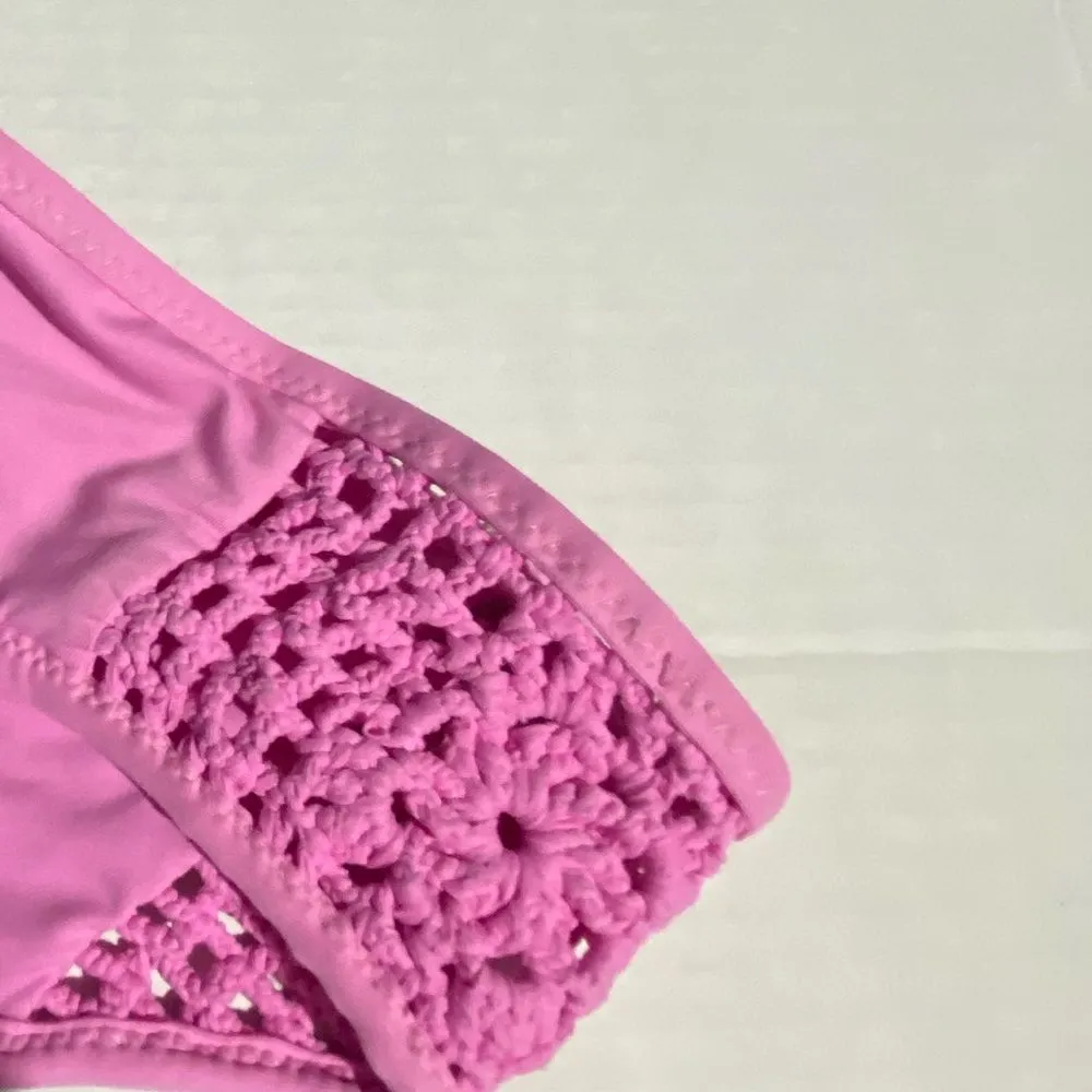 frankie's bikinis  Crocheted Pink Bikini‎ Bottom - Image 3