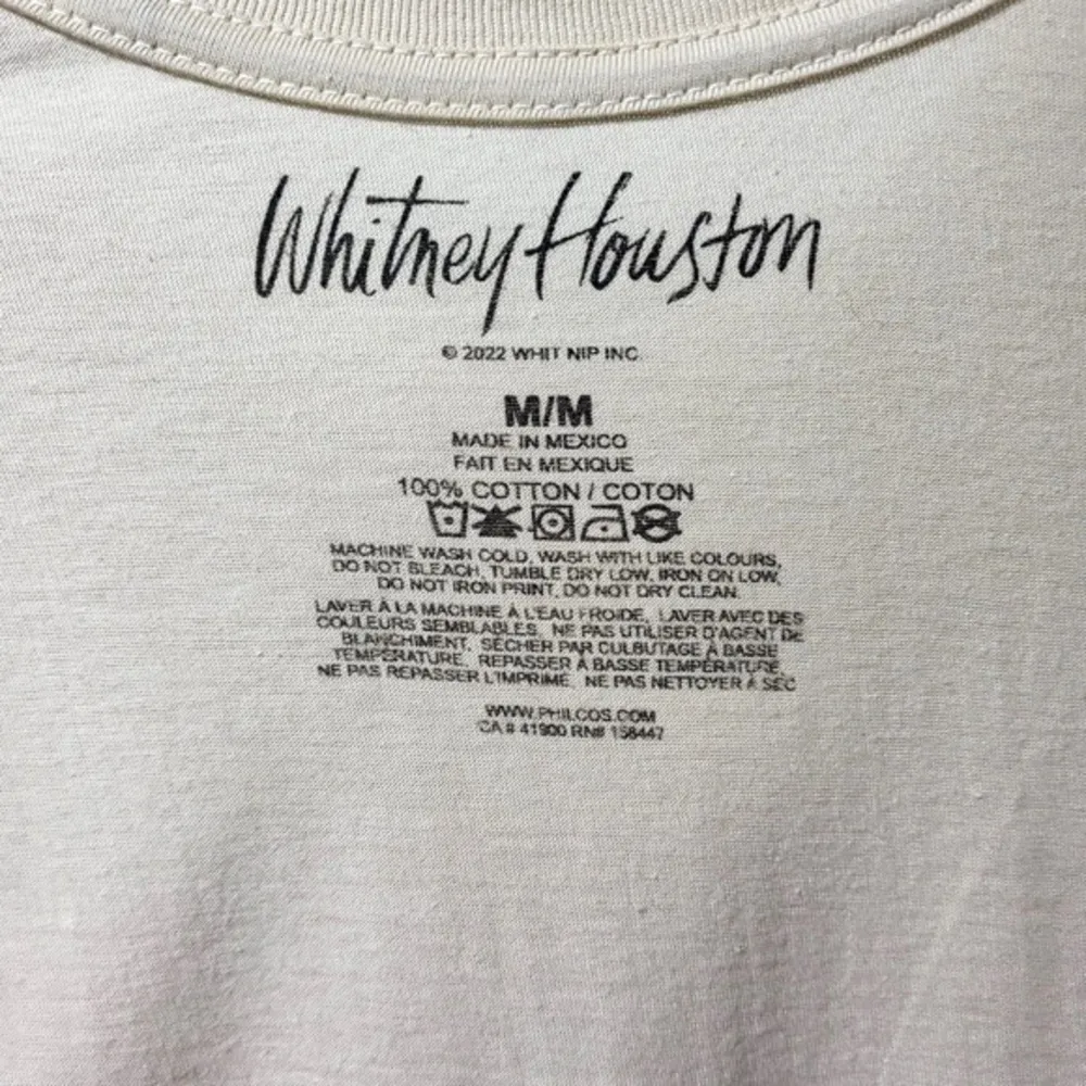 Whitney Houston Cotton Crew Neck Graphic TShirt in Khaki Size M - Image 88