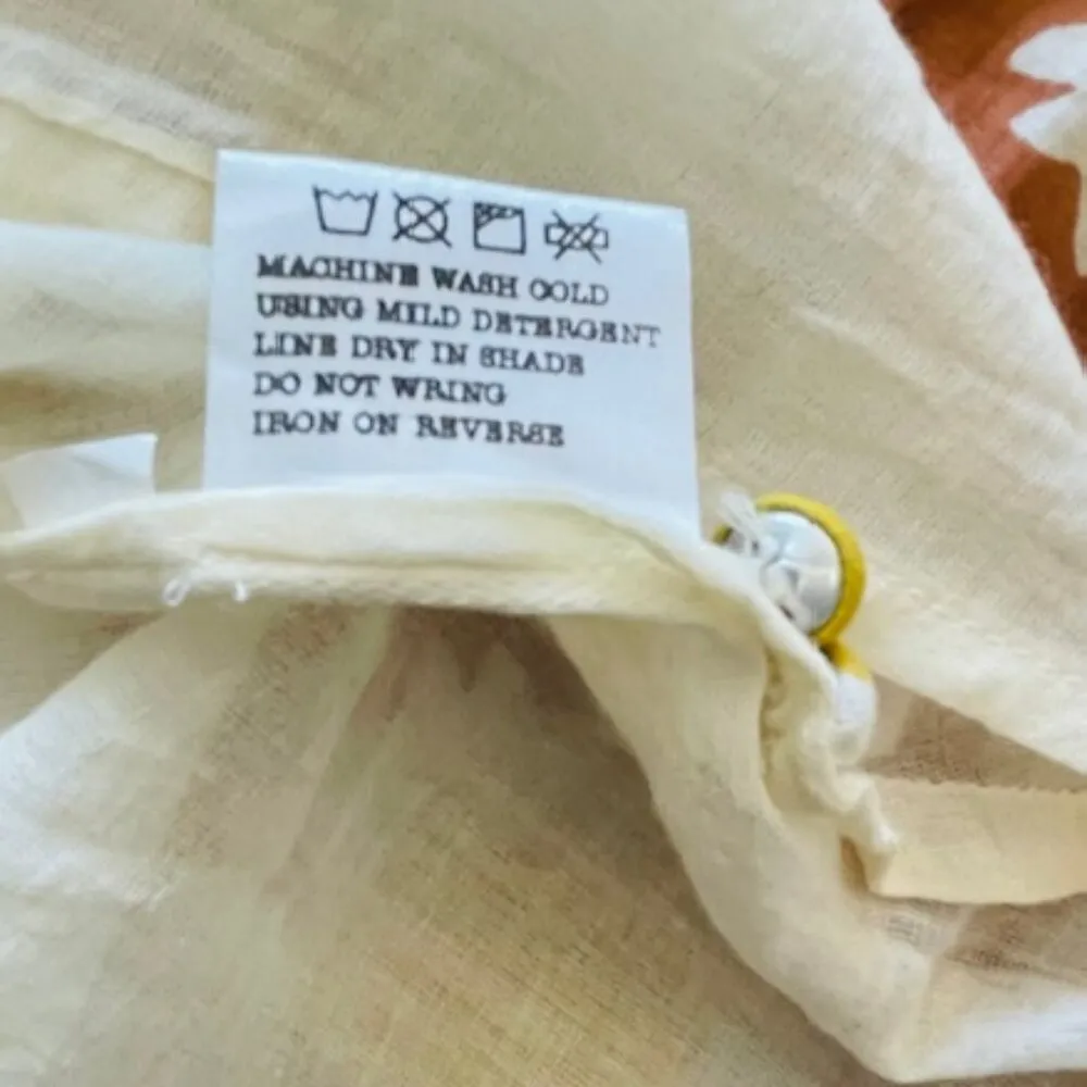 Olivia James The Label Ro Babydoll Tiered Dress Cafe Geo Print Medium Brown - Image 8