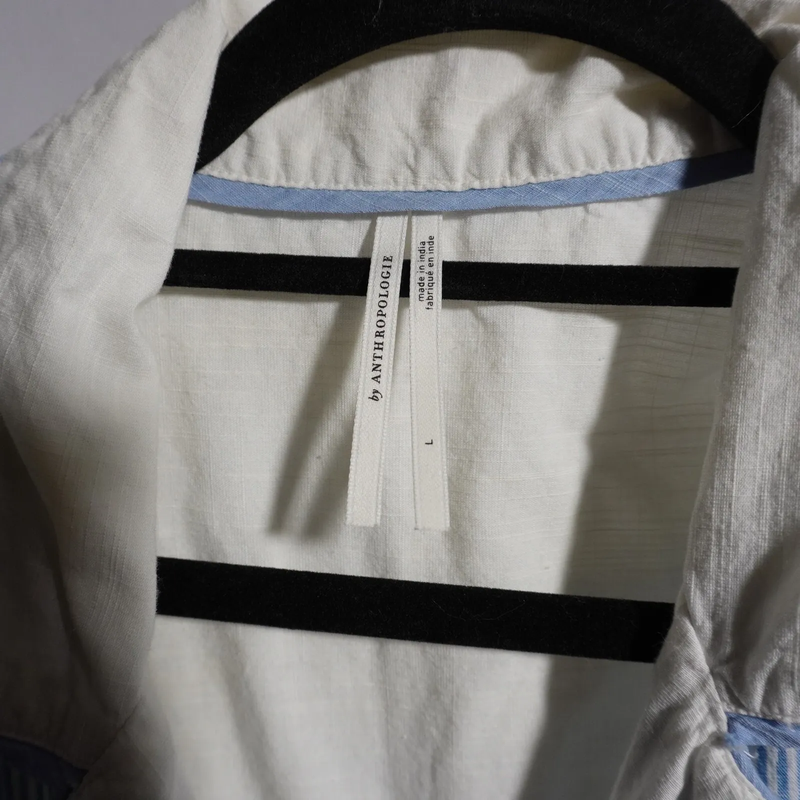 Anthropologie Cezzane Striped Eyelet Dress Sz L Midi Cottage Boho Prairie $148 - Image 6