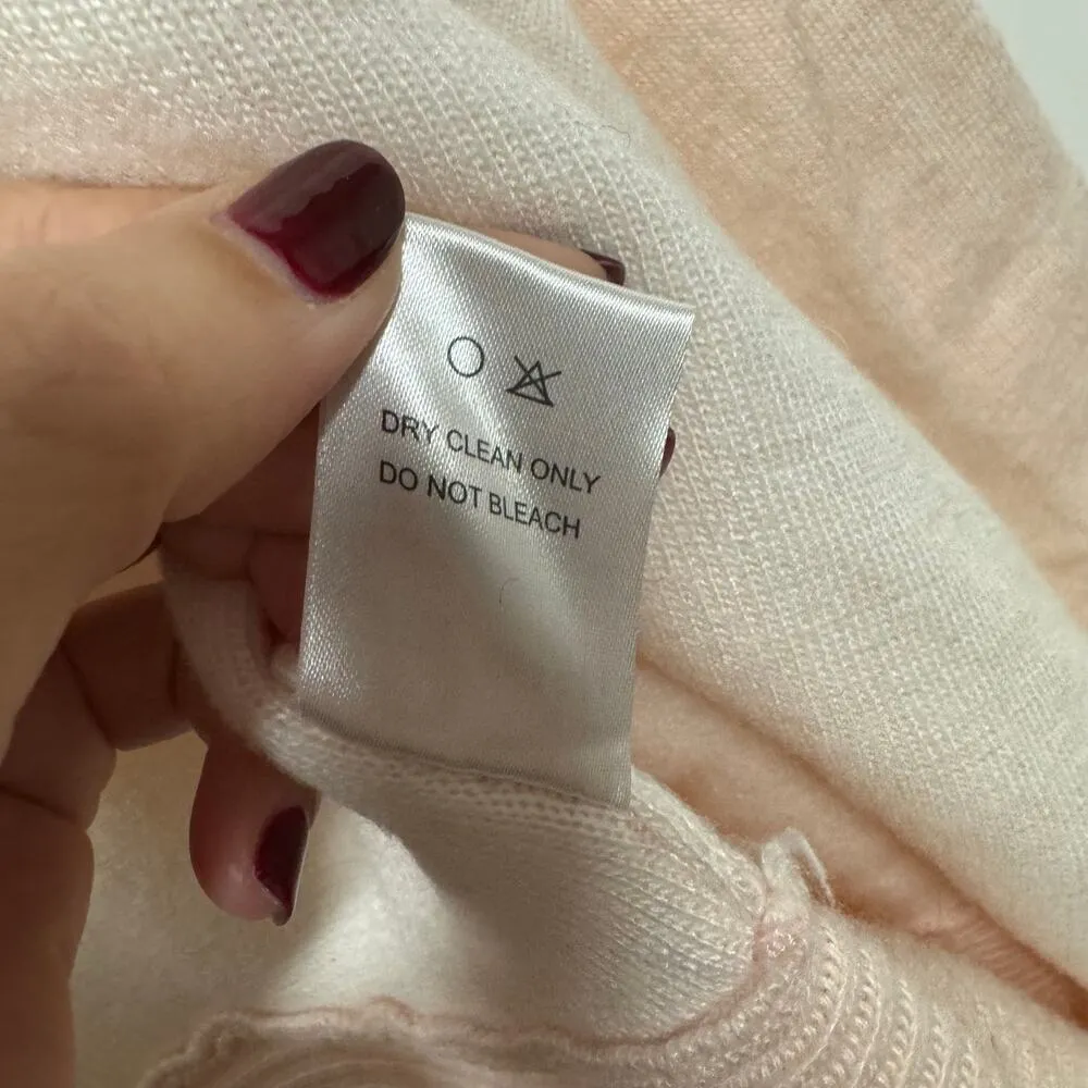 Chicwish Soft Blush Pink Ribbed Hem Drape Cardigan Waterfall Size Small Medium - Image 6