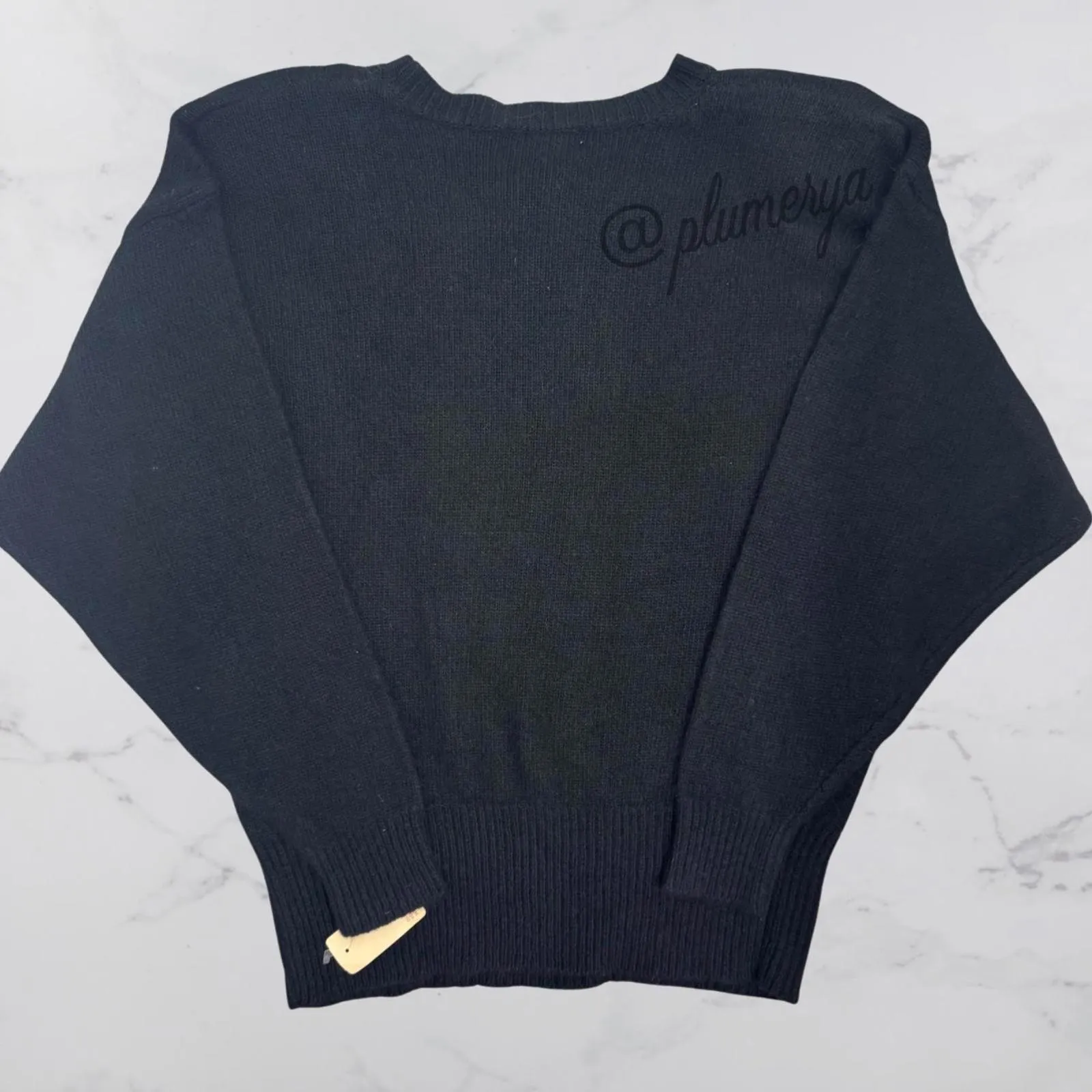 Vintage Pierre Cardin Silk & Angora Rabbit Blend Rhinestone Sweater Size L NWT - Image 2