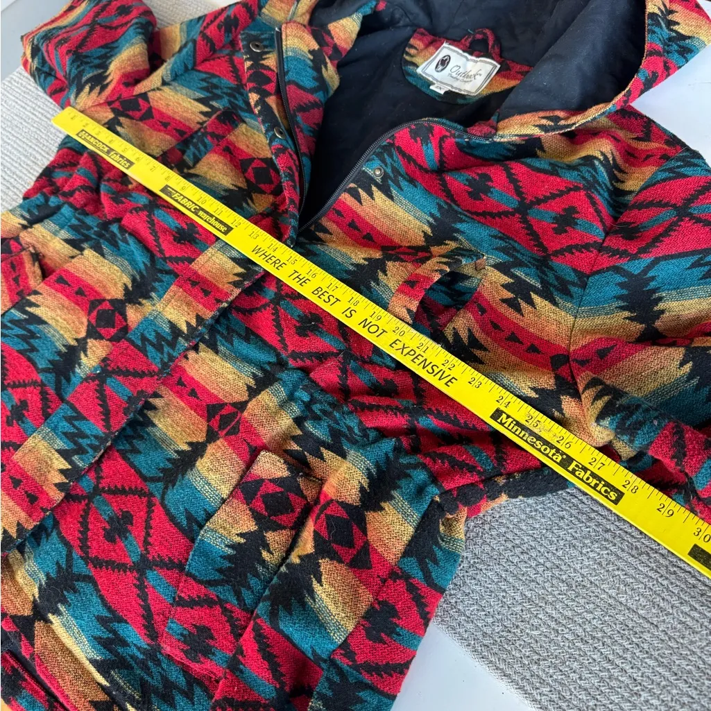 Vintage 90s Outback Trading Co Red Hooded Anorak Jacket Drawstring Waist Sz 1X - Image 7