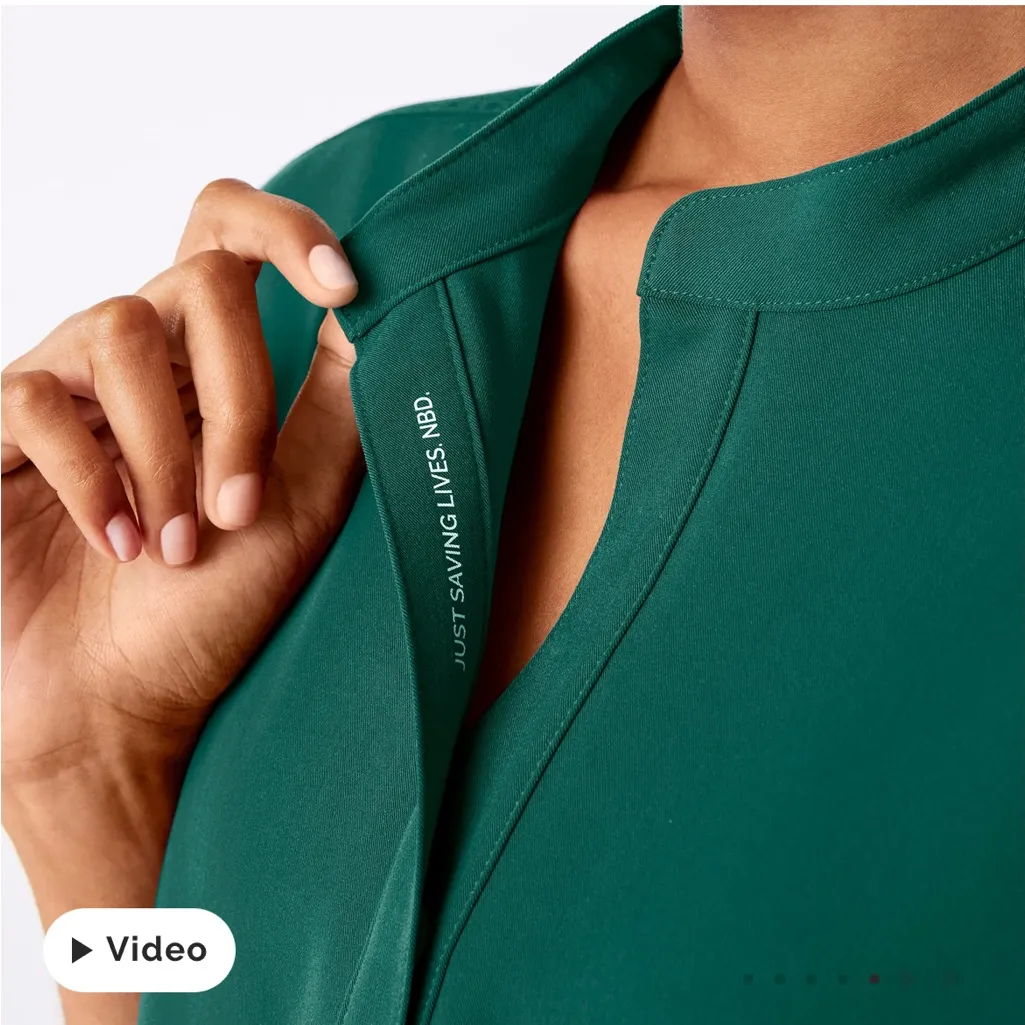 Figs Hunter Green Rafaela Scrub Top M Size M - Image 4