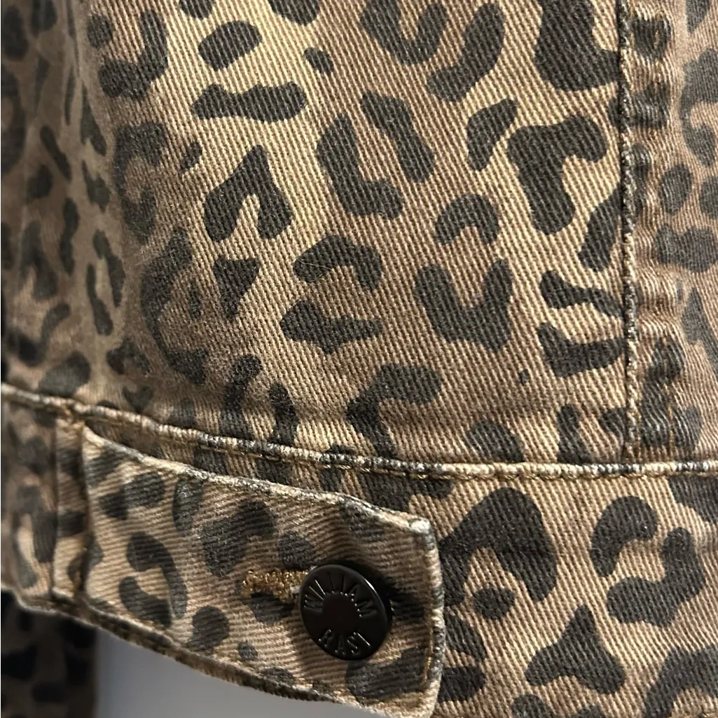William Rast Wild Cheetah Print Denim Jacket with Structured Silhouette - Image 9