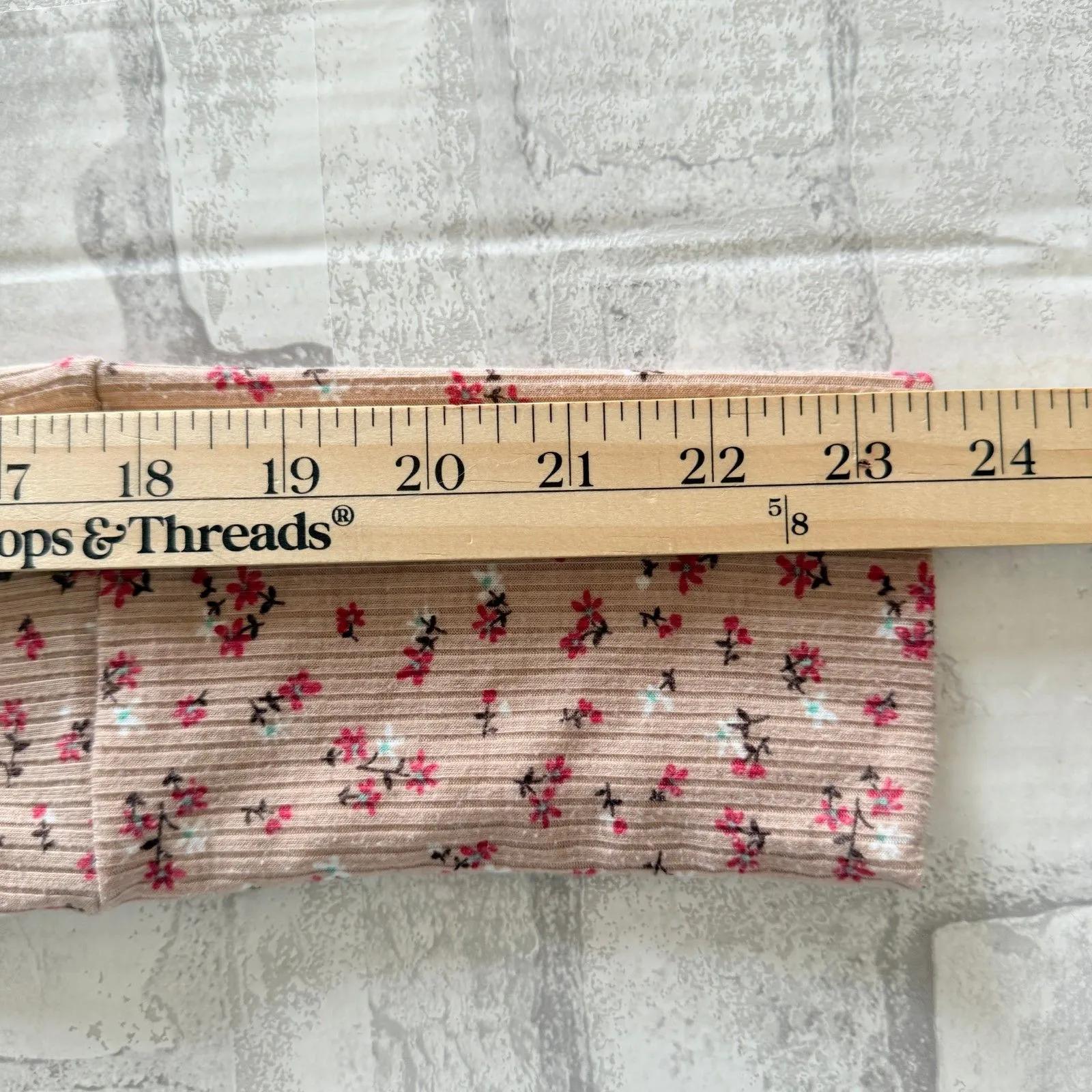 VTG Y2K Ces Femme Floral Ribbed Henley Long Sleeve Stretch Top USA Sz S - Image 7