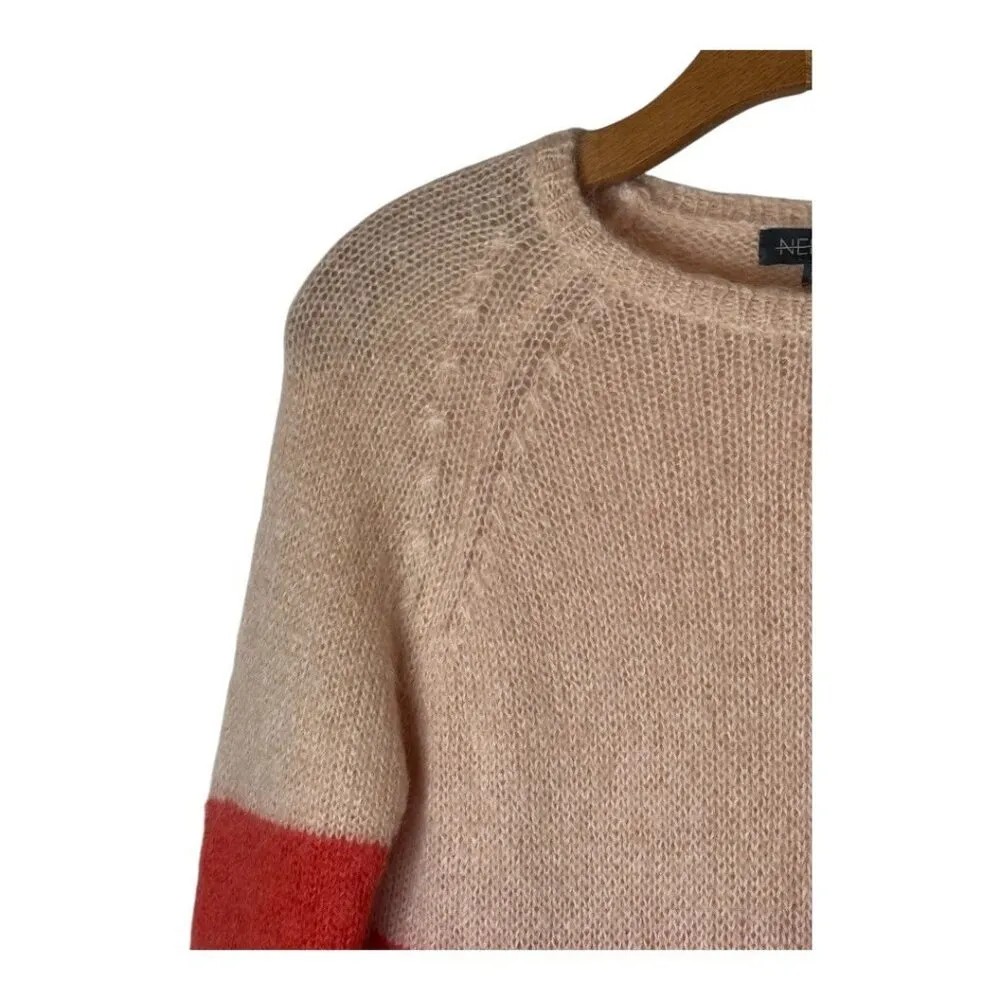 Anthropologie Needle Sweater Women Small‎ Pink Louise Mohair Merino Wool Knit - Image 6