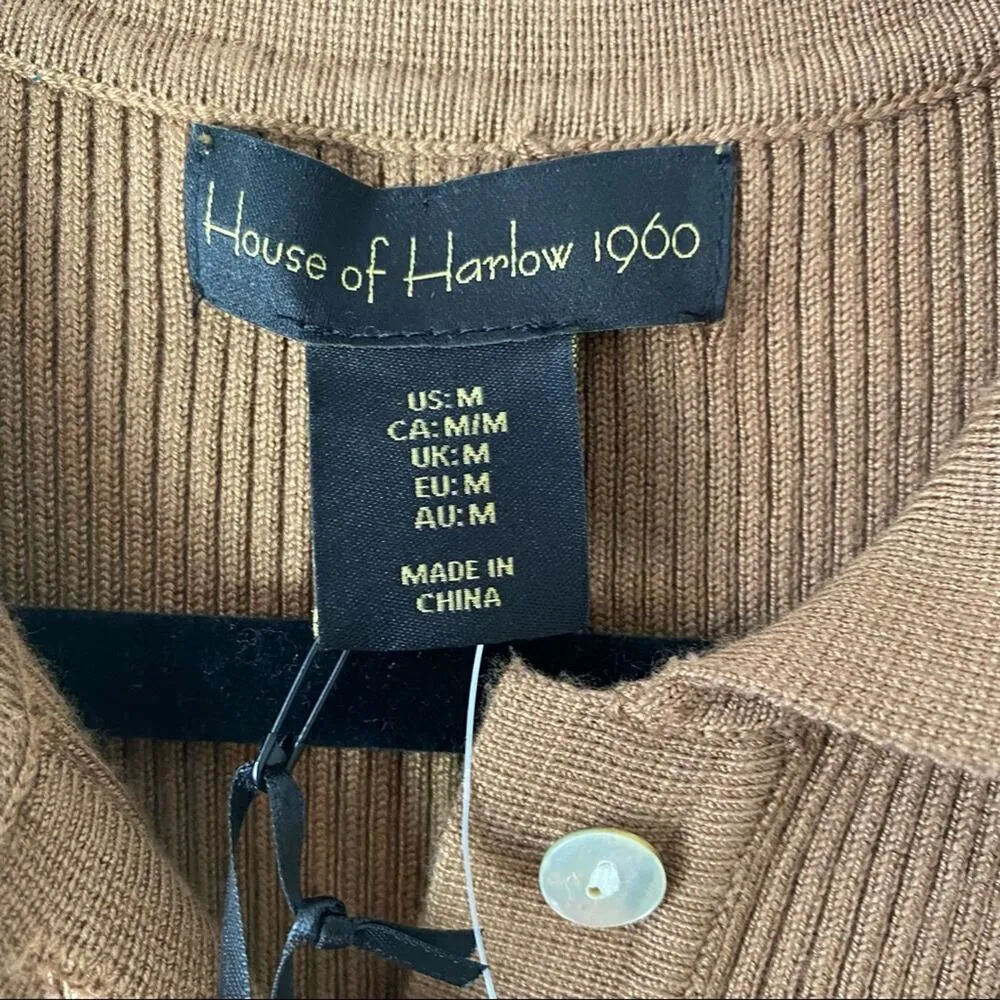 House of Harlow Camel Brown Bodycon Sweater Dress Size Medium - Image 6