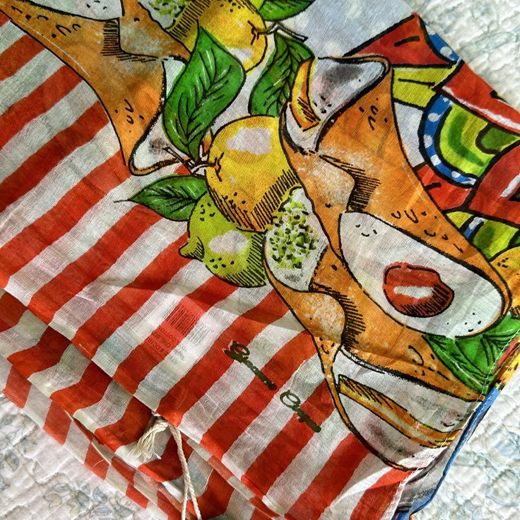 🇮🇹 Antica Sartoria by Giacomo
Cinque or Pareo Wrap Scarf From Positano Italy Blue - Image 8