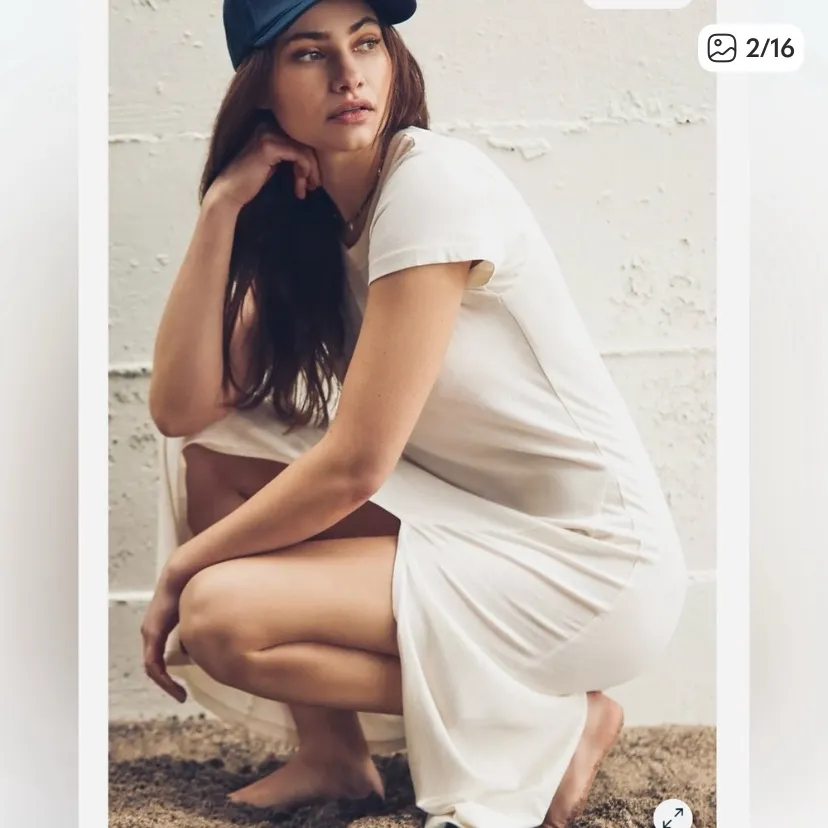 L*Space Bonnie Dress Cream jersey maxi t-shirt dress  minimalist casual chic - Image 2