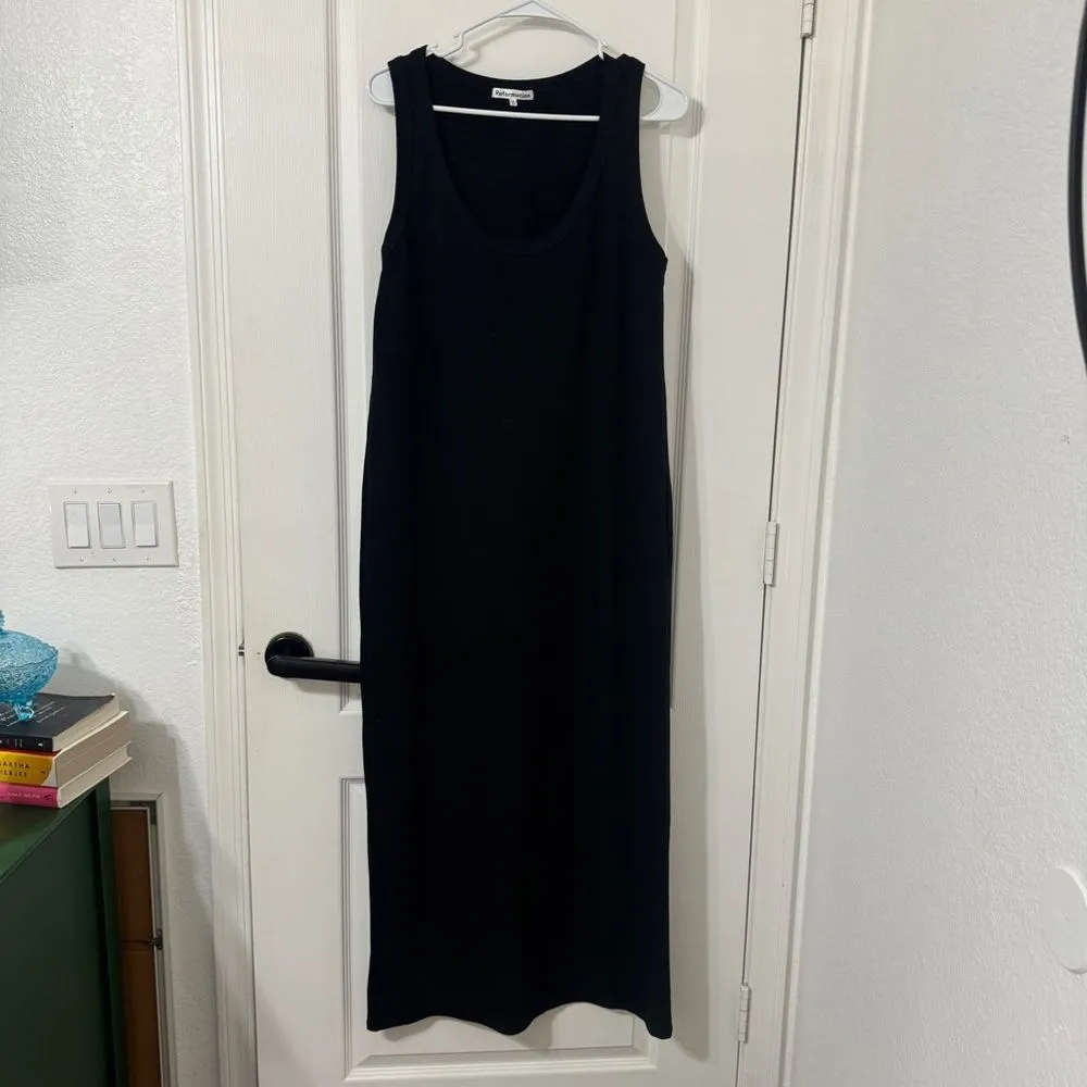 Reformation Bijou Maxi Tank Dress Size S Black ORGANIC COTTON - Image 2