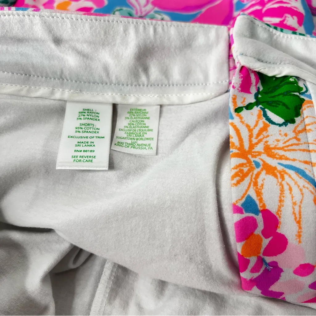 Lilly Pulitzer Colette Knit Skort Size 16 Multi Tigers Lair Pink Green Golf - Image 12