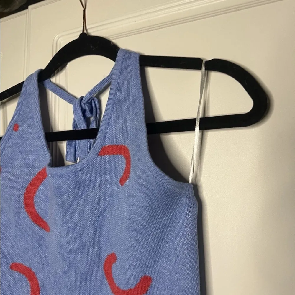 VRG GRL Knit Halter Mini Dress Blue Size 8 - Image 3