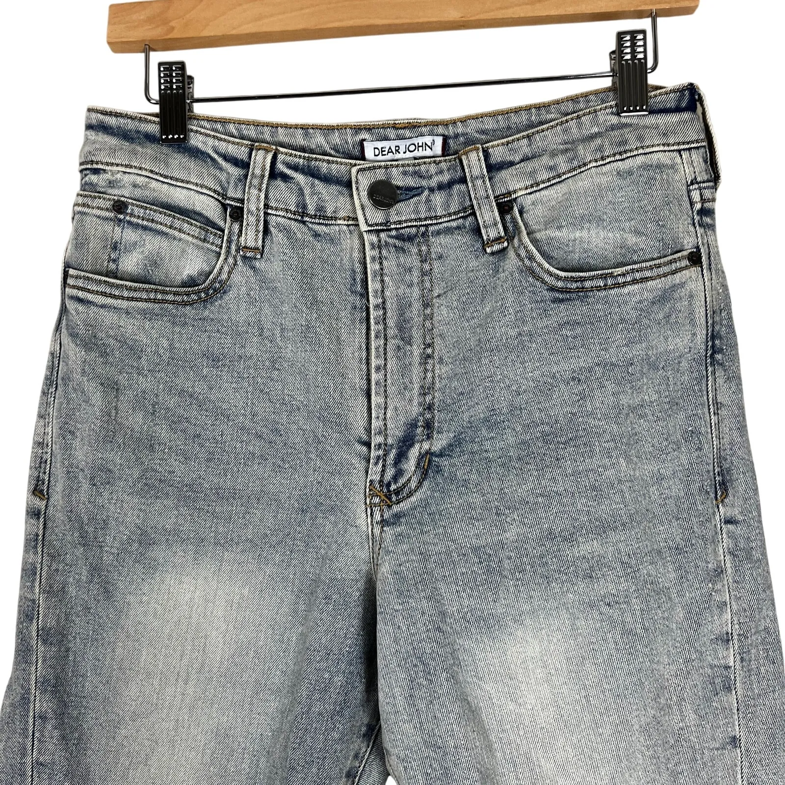 Dear John Light Wash Frankie Straight Leg Jeans in San Diego Womens 29 Crop Y2K - Image 4