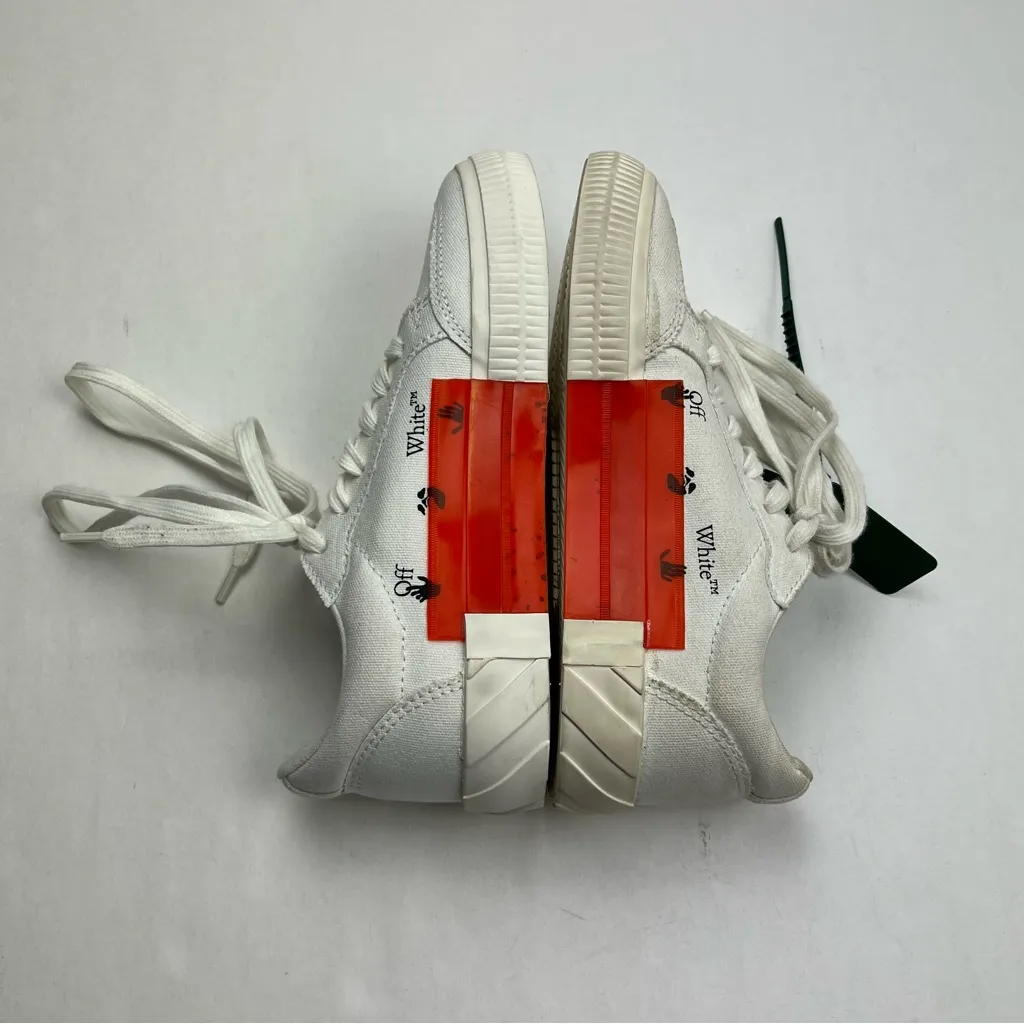 Off-White Low‎ Vulcanized Canvas White Sneaker Shoe Women SZ 36 US 6 NEW *FLAW - Image 11