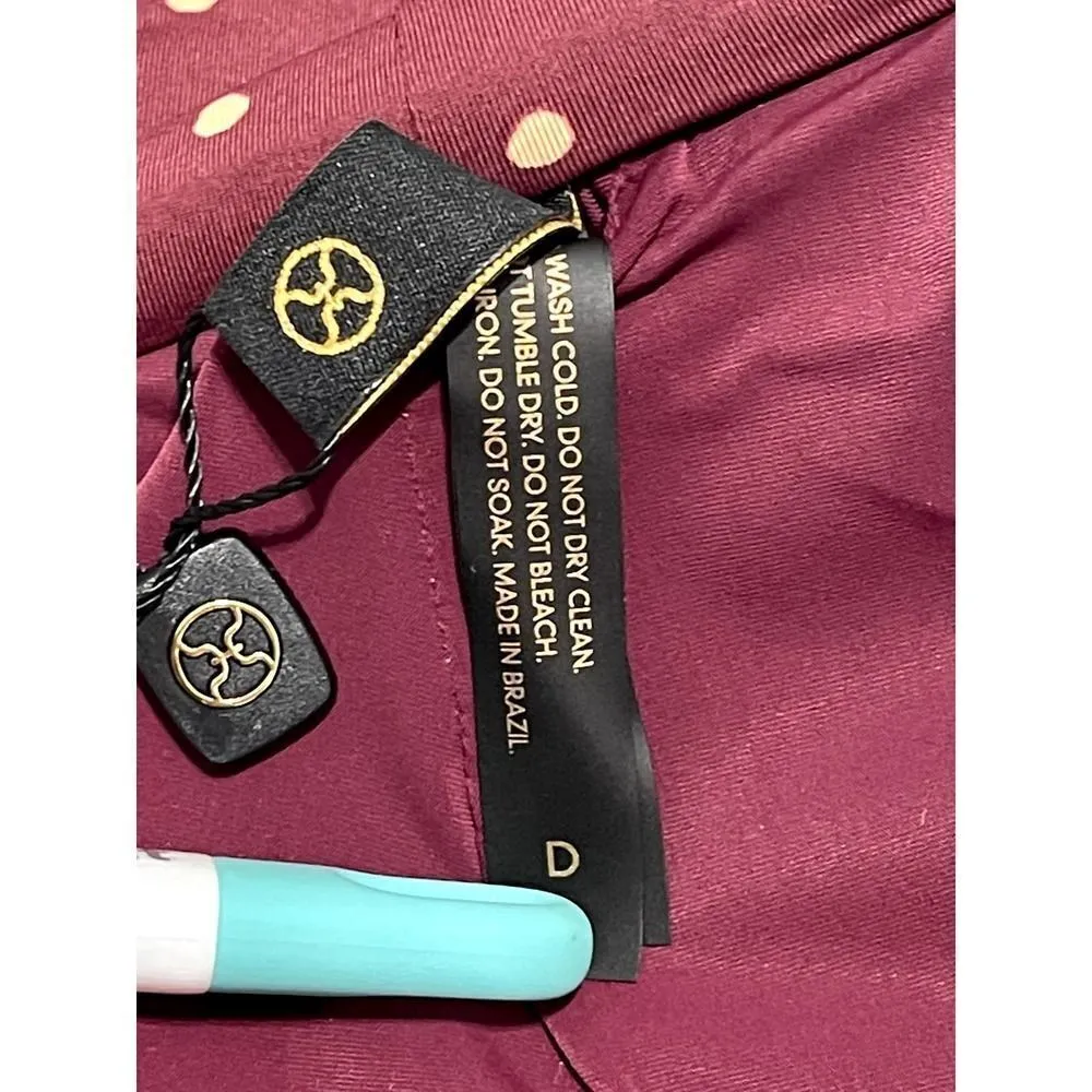 Vix Paula Hermanny Lola Polka Dot Basic Bandeau D Cup Strapless Bikini Swim Top Red Size XL - Image 12