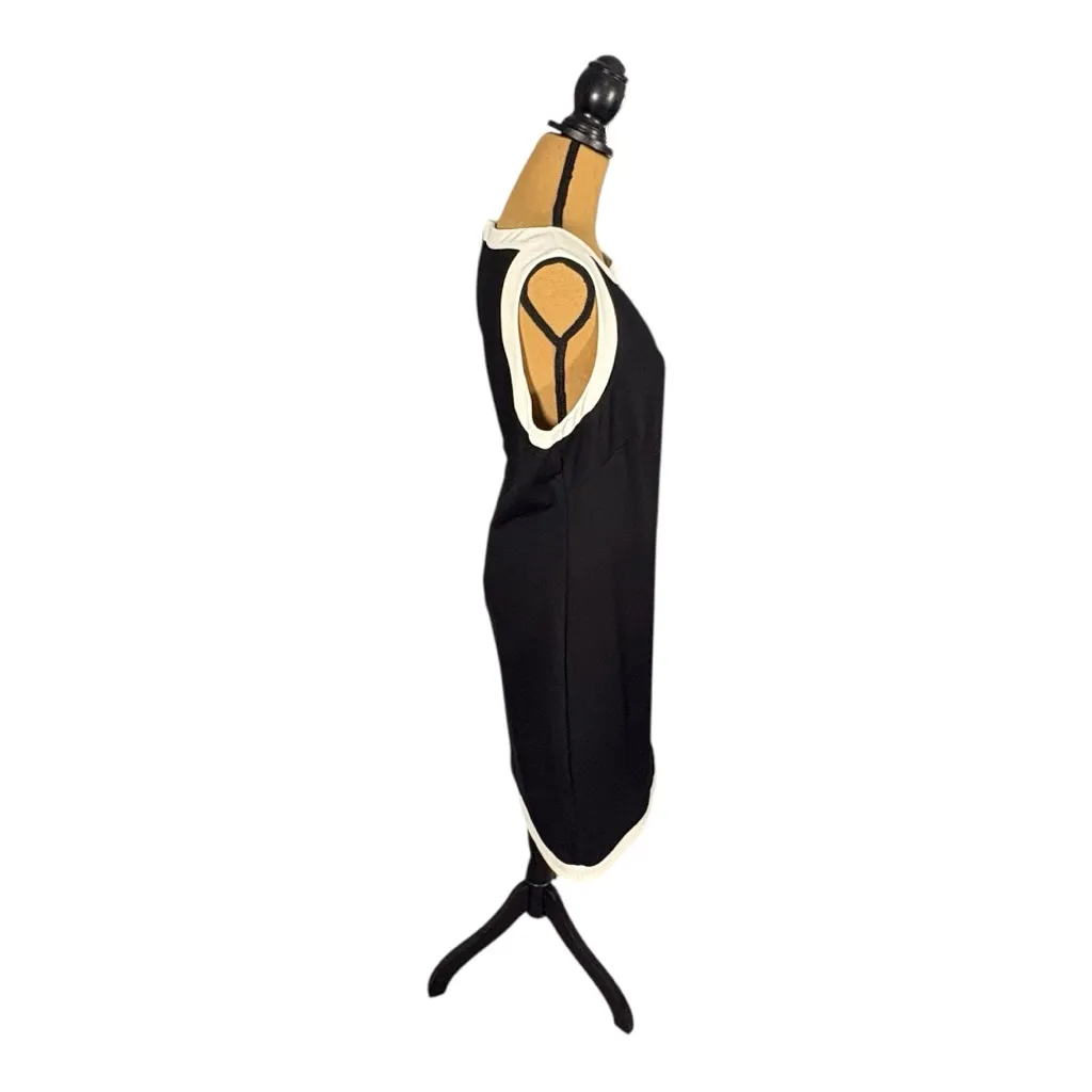 Lauren Ralph Lauren Dress 16W Black White Trim Sleeveless Stretch Classic Fit - Image 2